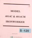 Scotchman-Scotchman 4014C & 40414M, Ironworker, Operations & Parts Manual Year (2005)-4014C-4014M-01
